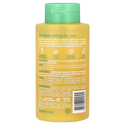B.Fresh, Ananappley Ever After, Bogate przeciwutleniacze, mycie ciała, tropikalne, 16 Oz (473 ml)