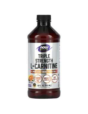 NOW Foods, Sports, Triple Strength L-Carnitine Liquid, Lemon, 3,000 mg, 16 oz (473 ml) NOW Foods, Sports, Triple Strength L-Carnitine Liquid, Lemon, 3,000 mg, 16 oz (473 ml)