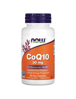 NOW Foods, CoQ10, 30 mg, 60 vegane Kapseln NOW Foods, CoQ10, 30 mg, 60 vegane Kapseln