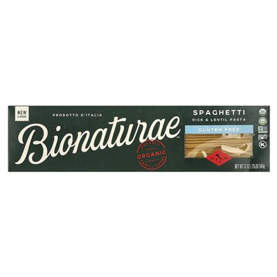 Bionaturae, organiczne bezglutenowe makaron i soczewica, spaghetti, 12 uncji (340 g)