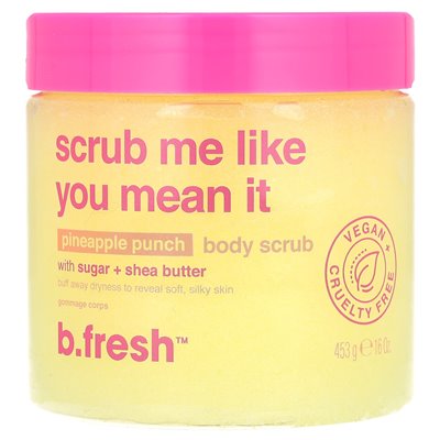 B.Fresh, Scrub z masłem cukrowym i shea, poncz ananasa, 16 uncji (453 g) B.Fresh, Scrub z masłem cukrowym i shea, poncz ananasa, 16 uncji (453 g)
