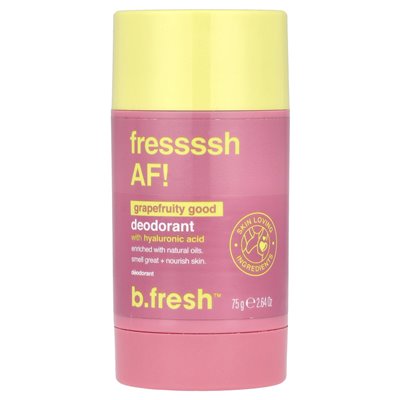 B.Fresh, dezodorant z kwasem hialuronowym, grejpfruity dobry, 2,64 uncji (75 g)
