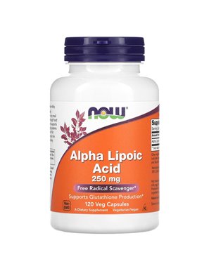 NOW Foods, Alpha Lipoic Acid, 250mg, 120 Vegetarian Capsules NOW Foods, Alpha Lipoic Acid, 250mg, 120 Vegetarian Capsules