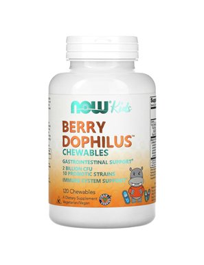 NOW Foods, Berry Dophilus, for Children, 2 Billion CFU, 120 Chews