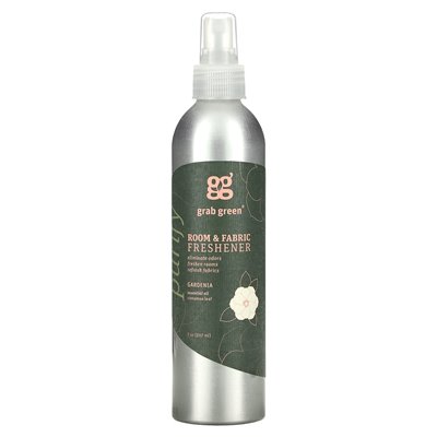 Grab Green, Odświeżacz do Pokoju i Tkanin, Gardenia, 7 uncji (207 ml)