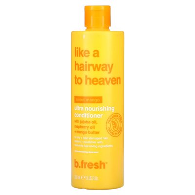 B.Fresh, jak włosa do nieba, ultra odżywcza odżywka, do suchego + uszkodzone włosy, słodkie mango, 12 flory (355 ml)
