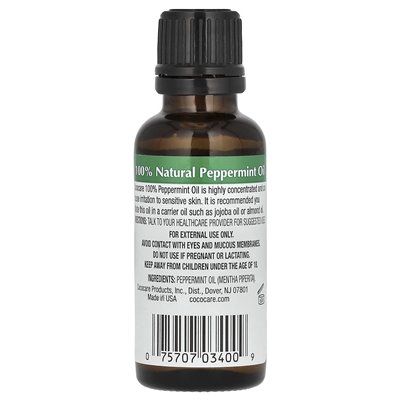 Cococare, 100% Naturalny Olejek Miętowy, 1 uncja fl (30 ml) Cococare, 100% Naturalny Olejek Miętowy, 1 uncja fl (30 ml)
