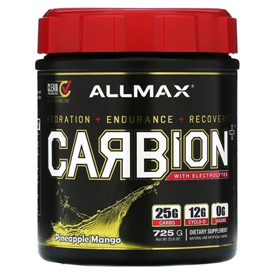 Allmax, Carbion+™ z elektrolitami, mango ananasowego, 25,6 uncji (725 g)