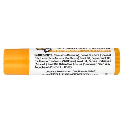 Cococare, Wosk Pszczeli, Naturalny Balsam do Ust, 0,15 uncji (4,2 g)
