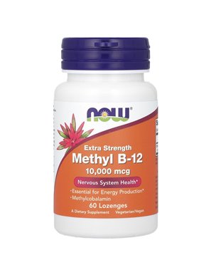 NOW Foods, Methyl B-12, Extra Strength , 10,000 mcg, 60 Lozenges NOW Foods, Methyl B-12, Extra Strength , 10,000 mcg, 60 Lozenges