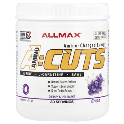 Allmax, Acuts ™, energia amino, winogrona, 7,4 uncji (210 g)