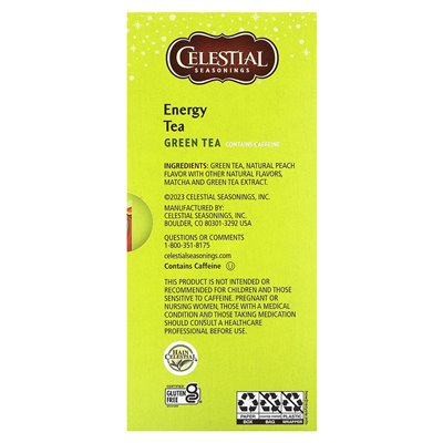 Heavenly Spices, Energie-Tee, Grüner Tee, 12 Teebeutel, 0,8 oz (23 g)