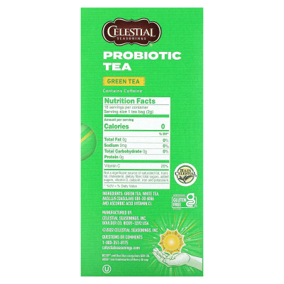 Felestial Spices, Probiotic Green Tea, Authentic Green, 16 Tea Bags 1.12 oz (31 g) Felestial Spices, Probiotic Green Tea, Authentic Green, 16 Tea Bags 1.12 oz (31 g)