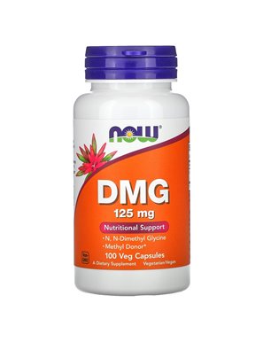 NOW Foods, DMG, 125 mg, 100 Wegetariańskich Kapsułek NOW Foods, DMG, 125 mg, 100 Wegetariańskich Kapsułek