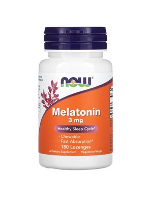 NOW Foods, Melatonin, 3 mg, 180 Candies NOW Foods, Melatonin, 3 mg, 180 Candies