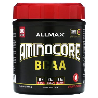 Allmax, Aminocore ™ BCAA, Fruit Punch, 2,1 funta (945 g) Allmax, Aminocore ™ BCAA, Fruit Punch, 2,1 funta (945 g)