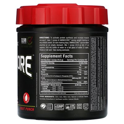 Allmax, Aminocore ™ BCAA, Fruchtpunsch, 2,1 Gramm (945 g)
