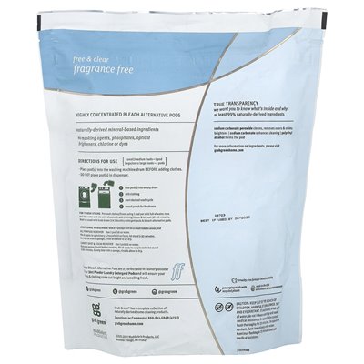 Grab Green, Alternatywa dla Wybielacza Proszkowego, Bezzapachowa, 60 ładunków, 2 funty 6 uncji (1080 g) Grab Green, Alternatywa dla Wybielacza Proszkowego, Bezzapachowa, 60 ładunków, 2 funty 6 uncji (1080 g)