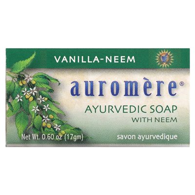 Auromere, ajurwedyjskie mydło barowe z NEEM, wanilia-neem, 0,6 uncji (17 g)