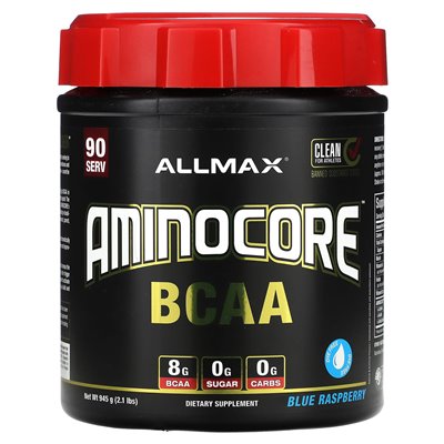 Allmax, Aminocore ™ BCAA, Blue Raspberry, 2,1 funta (945 g)