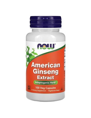 NOW Foods, American Ginseng Extract, 100 Veg Capsules