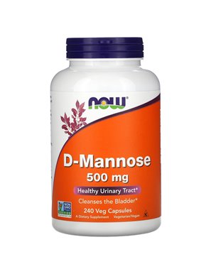 NOW Foods, D-Mannose, 500 mg, 240 vegetarische Kapseln NOW Foods, D-Mannose, 500 mg, 240 vegetarische Kapseln