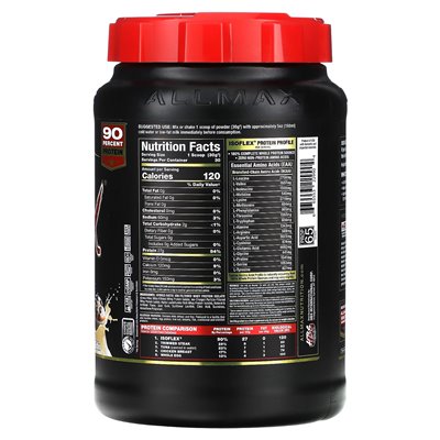 Allmax, ISOFLEX®, izolat białka purego serwata, muffinka jagodowa, 2 funty (907 g)