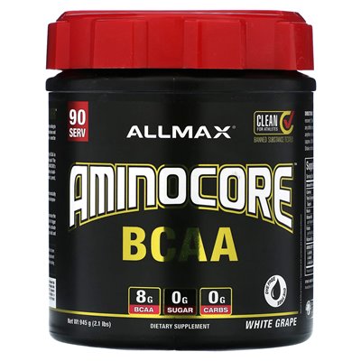 Allmax, Aminocore ™ BCAA, Weiße Traube, 2,1 Gramm (945 g)