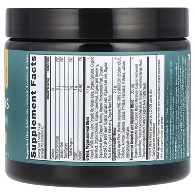 Starożytne odżywianie, organiczne supergreens, mango, 3,3 uncji (92,5 g)