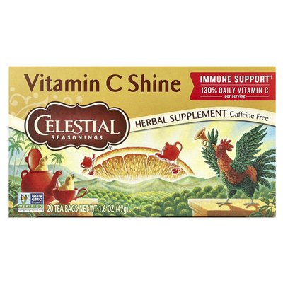 Felestial Spices, Vitamin C Shine, Caffeine Free, 20 Tea Bags, 1.6 oz (47 g)