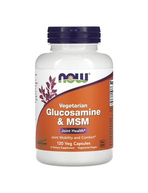 NOW Foods, Vegetarisches Glucosamin & MSM, 120 vegetarische Kapseln NOW Foods, Vegetarisches Glucosamin & MSM, 120 vegetarische Kapseln