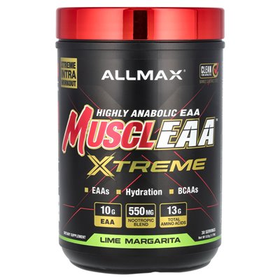 Allmax, Muscleaa ™ Xtreme, Lime Margarita, 1,17 funtów (523 g)