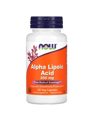 NOW Foods, Kwas Alfa-Liponowy, 250 mg, 60 Wegetariańskich Kapsułek NOW Foods, Kwas Alfa-Liponowy, 250 mg, 60 Wegetariańskich Kapsułek