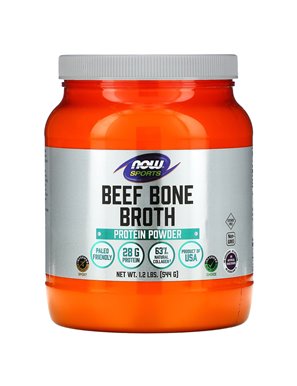 NOW Foods, Sports, Beef Bone Broth, Protein Powder, 1.2 lbs (544 g) NOW Foods, Sports, Beef Bone Broth, Protein Powder, 1.2 lbs (544 g)