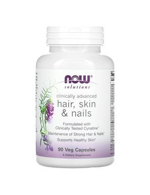 NOW Foods, Solutions, Clinically Advanced Hair, Skin & Nails, 90 Vegan Capsules NOW Foods, Solutions, Clinically Advanced Hair, Skin & Nails, 90 Vegan Capsules