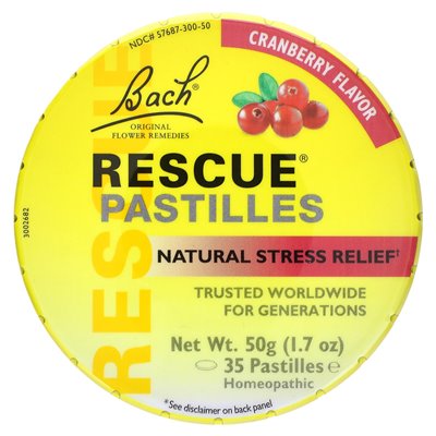 Bach, Rescue® Pastilles, Natural Stress Relief, Cranberry, 35 Pastilles, 1,7 uncji (50 g)