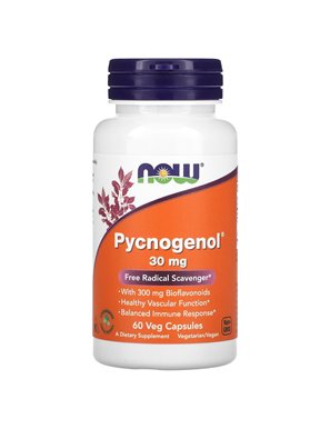 NOW Foods, Pycnogenol, 30 mg, 60 Vegetarian Capsules NOW Foods, Pycnogenol, 30 mg, 60 Vegetarian Capsules