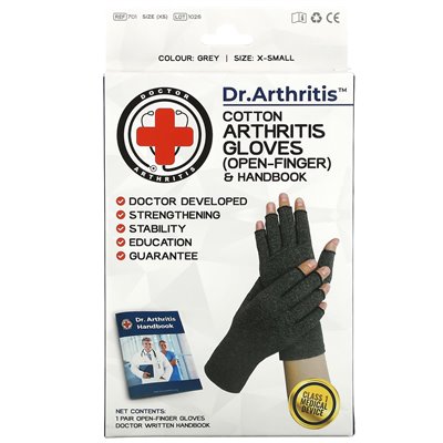 Zapalenie stawów Doktor, bawełniane paleniste zapalenie stawów i podręcznik, X-Small, Gray, 1 para Zapalenie stawów Doktor, bawełniane paleniste zapalenie stawów i podręcznik, X-Small, Gray, 1 para