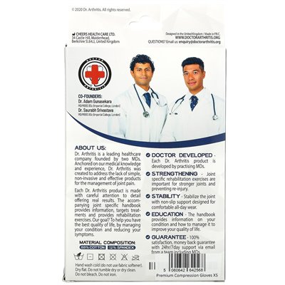 Zapalenie stawów Doktor, bawełniane paleniste zapalenie stawów i podręcznik, X-Small, Gray, 1 para Zapalenie stawów Doktor, bawełniane paleniste zapalenie stawów i podręcznik, X-Small, Gray, 1 para