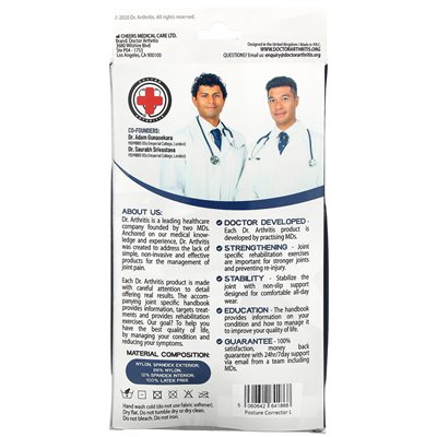 Zapalenie stawów, korektor postawy i podręcznik, duży, czarny, 1 korektor Zapalenie stawów, korektor postawy i podręcznik, duży, czarny, 1 korektor