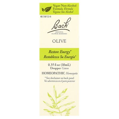 Bach, oryginalne środki zaradcze, oliwka, 0,35 fl oz (10 ml)