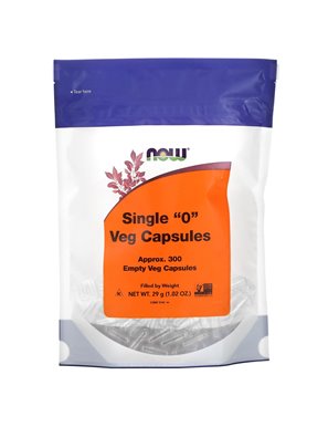 NOW Foods, Single "0" Vegetarian Capsules, Approx 300 Empty Vegetarian Capsules, 1.02 oz (29 g) NOW Foods, Single "0" Vegetarian Capsules, Approx 300 Empty Vegetarian Capsules, 1.02 oz (29 g)