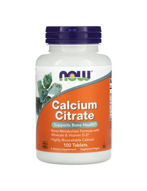 NOW Foods, Calciumcitrat, 100 Tabletten