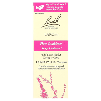 Bach, oryginalne środki zaradcze kwiatów, modrzewia, 0,35 fl oz (10 ml)