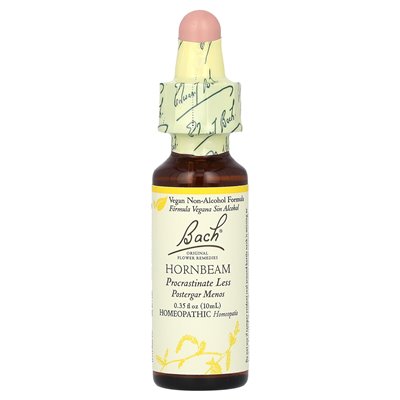 Bach, oryginalne środki zaradcze kwiatów, Hornbeam, 0,35 fl oz (10 ml)