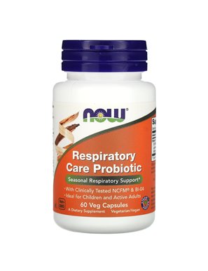 NOW Foods, Respiratory Care Probiotic, Probiotikum zur Atemwegspflege, 60 vegetarische Kapseln NOW Foods, Respiratory Care Probiotic, Probiotikum zur Atemwegspflege, 60 vegetarische Kapseln