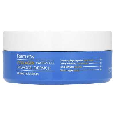 Farmstay, Collagen Water Full Hydrogel Eye Patch, Augenpflaster mit Kollagen und Wasser, 60 Blätter, 90 g (3,17 oz.)