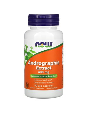 NOW Foods, Andrographis Extract, 400mg, 90 Vegetarian Capsules NOW Foods, Andrographis Extract, 400mg, 90 Vegetarian Capsules