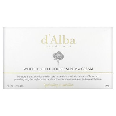 D'Aba, biała trufla podwójna serum i krem, 2,46 uncji (70 g) D'Aba, biała trufla podwójna serum i krem, 2,46 uncji (70 g)