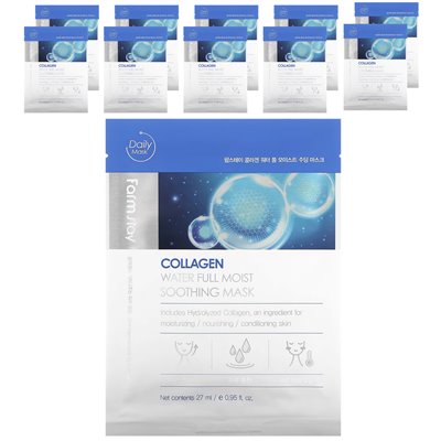Farmstay, Collagen Water Full Moist Sweetheart Mask, 10 Sheets, 0.95 fl oz (27 ml)